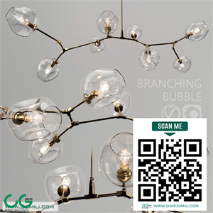 Branching bubble 8 lamps
